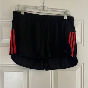 Adidas Black and Red Women's Shorts
